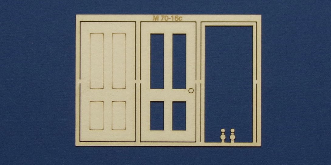M 70-16c O gauge single door type 1 Single door with round knobs 